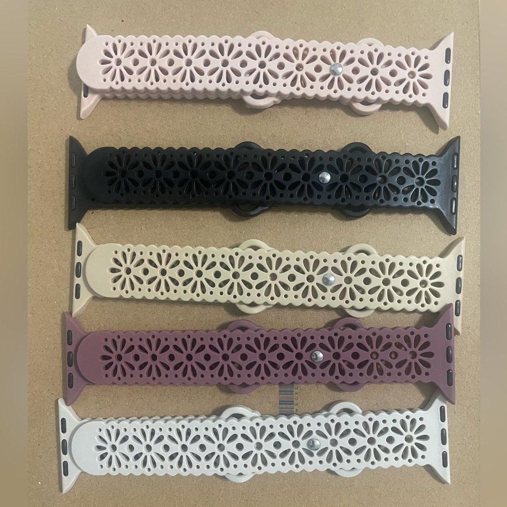Floral Cutout Apple Watch Bands Set